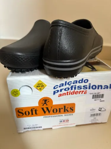 Calçado Profissional Antiderrapante Preto Tam. 34