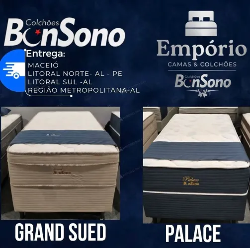 Cama solteiro em molas Grandsued R$ 999,00 palace R$ 919 Bonsono itens novos de fabrica