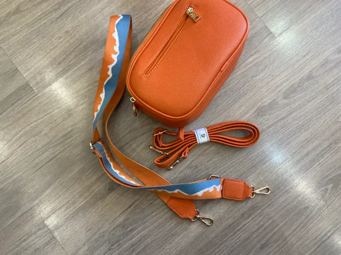 Bolsa Transversal Bella Paulla Laranja - Ótimo Estado + 2 Alças!