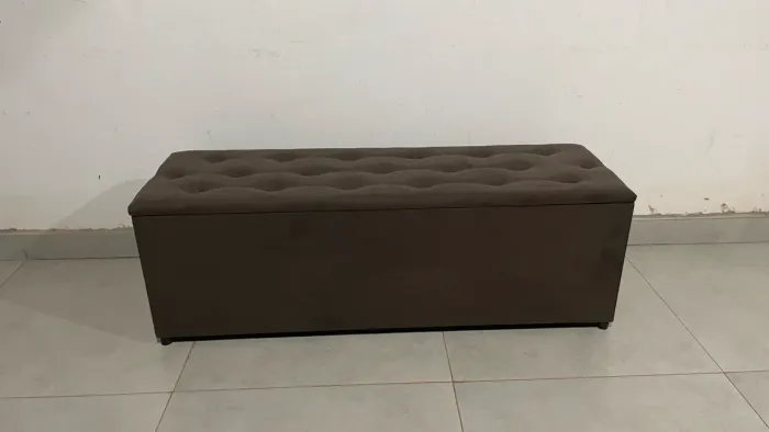 Puff Baú Gigante 1.35m - Ideal para Pé de Cama (Direto da Fábrica)