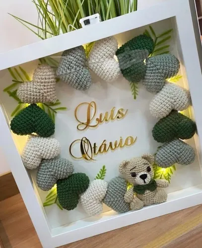 Quadro maternidade em crochê
