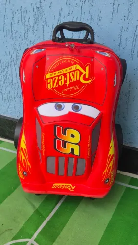 Mochila de rodinhas McQueen 3D Carros Disney