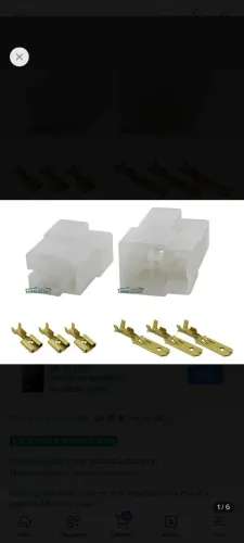 Conjunto Conector 3 Vias Com Terminais (macho E Fêmea)