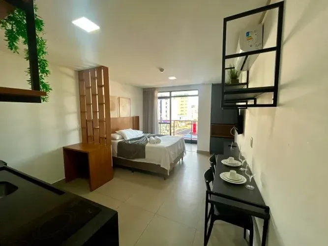 Flat 23,76m² Mobiliado Jardim Oceania 300m da Praia