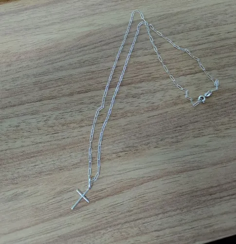 Corrente, cordão em cartier, prata 925.