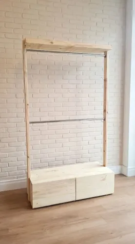 Arara para roupas lojas com gaveta