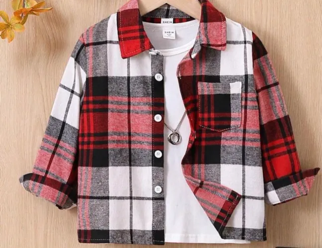 Camisa xadrez São João 4/6 anos