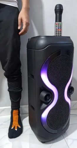 Caixa de som Bluetooth com rádio FM 1200w de Potência Amplificada PMPO Caixa Grande
