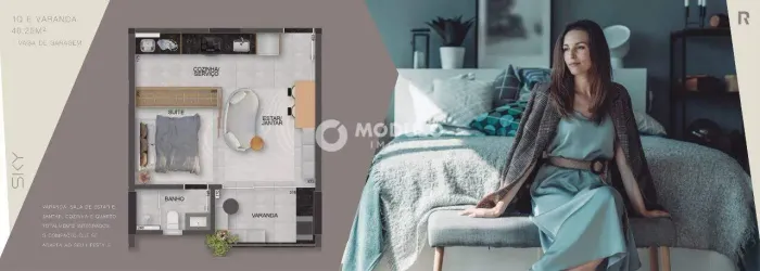 APARTAMENTO à venda, 1 quarto, 1 vaga, CENTRO - Uberlândia/MG