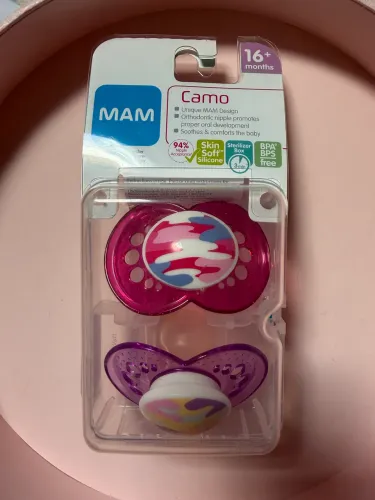 Kit chupetas ortodônticas MAM Camo 16+ meses