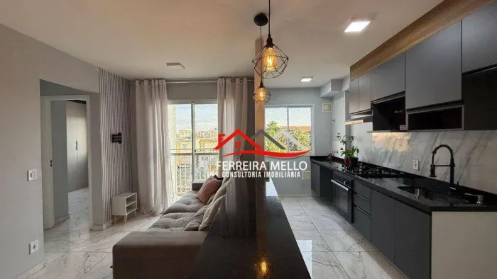 Apartamento com 2 dormitórios para alugar, 45 m² por R$ 2.200,00/mês - Jardim Luciana - Fr
