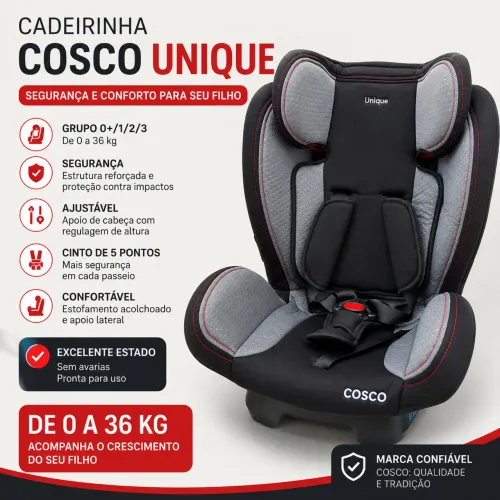 Cadeirinha para carro Cosco - Unique 0 a 36kg 