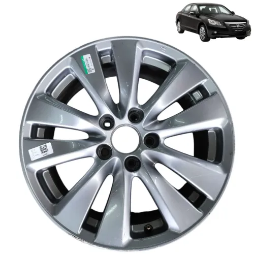 Roda Liga Avulsa Aro 17 5x114,3 Honda Accord 2011 2010 2009 - Prata