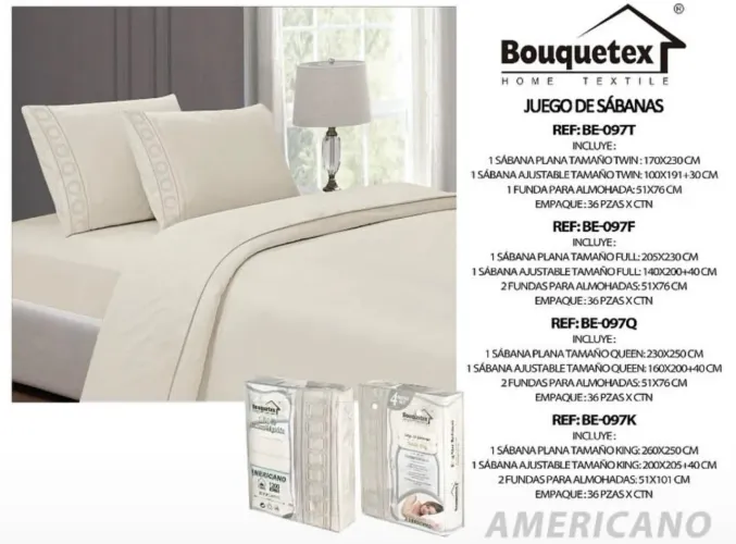 Jogo de lençol americano bouquetex