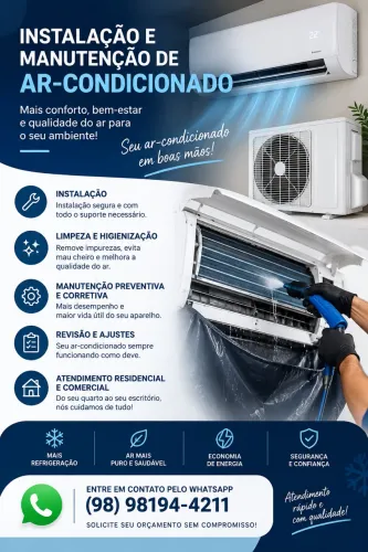 Instalação e manutenção de ar condicionado