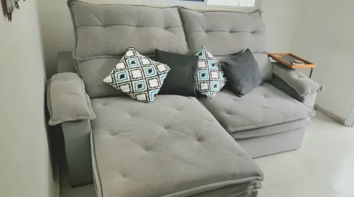 Sofa de linho retratil 3 lugares