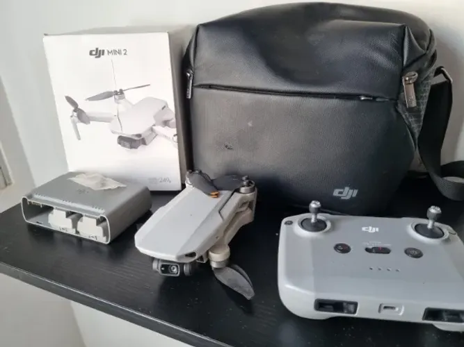 Drone DJI Mini 2 - 2 Baterias - Carregador - Bolsa - Funcionando Perfeitamente - Leia Obs.