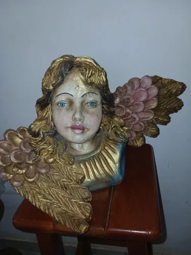 Arte sacra anjo(material barro cozido)