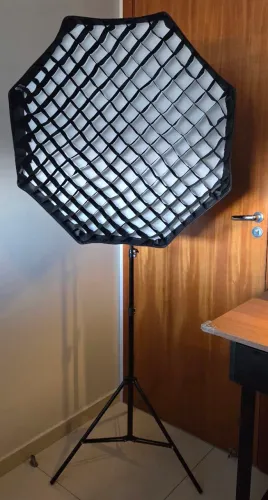 Kit Softbox Octabox Godox 80cm com Grid + Tripé 2m