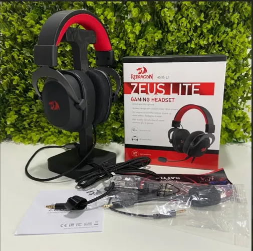 Headset Gamer Redragon Zeus Lite H510-LT com Microfone e Áudio 7.1