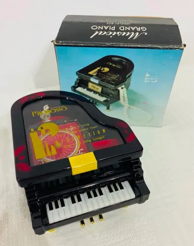 Porta Joias Caixa De Música Piano Coleção Anos 80/90 Raro