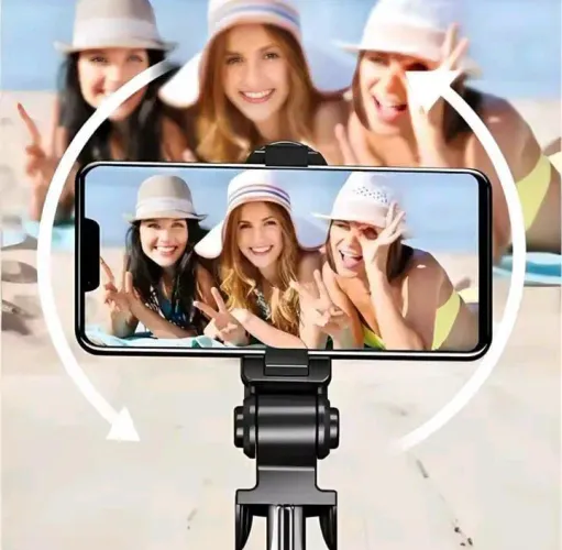 Bastão Pau de Selfie Com Tripé Retrátil e Controle Bluetooth