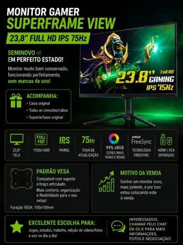 Monitor Gamer 23'' ips 