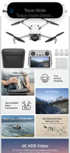 Drone DJI mini 3 fly more combo, semi novo