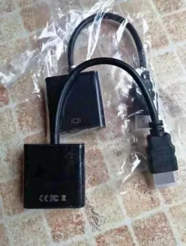 Adaptador Hdmi macho para VGA fêmea com áudio e vídeo