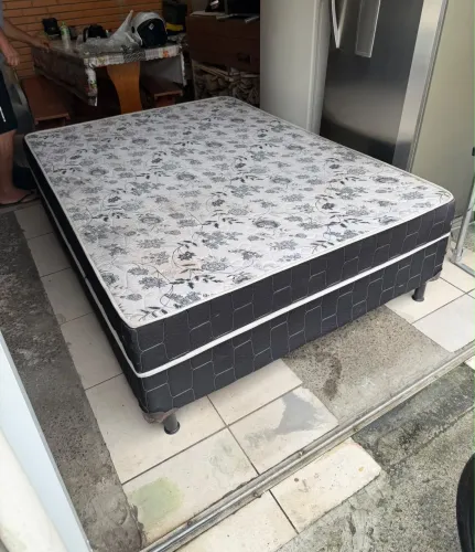 Cama box casal conjugada