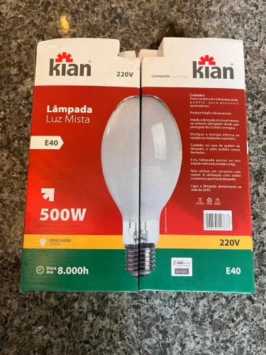 Lâmpada Luz Mista Kian 500W 220V E40