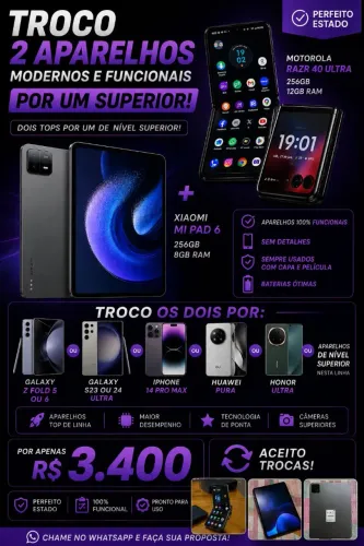 ? Motorola Razr 40 Ultra + Xiaomi Pad 6 | KIT PREMIUM | R$ 3.400