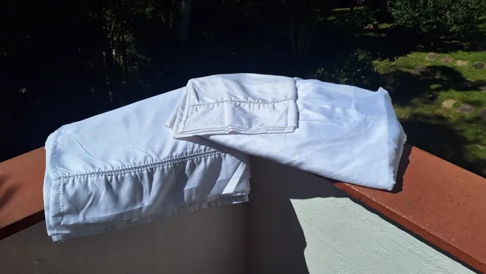 Jogo de lençol branco solteiro