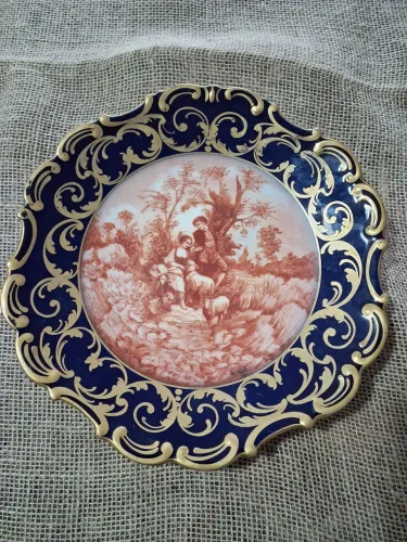 PRATO DE PAREDE PORCELANA LIMOGES FRANCESA
