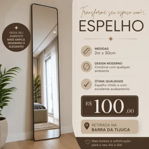 Vendo espelhos no precinho, para sair logo. Apenas 15 unidades