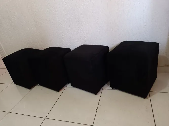 Puffs Suede/preto