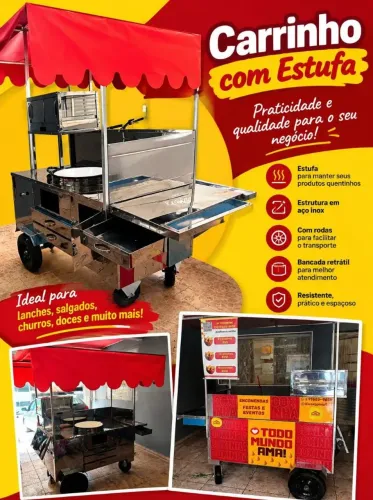 Carrinho de salgados e lanches
