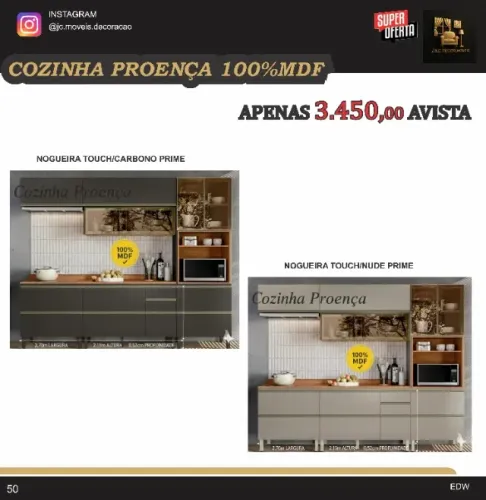 COZINHA COMPLETA 100%MDF PROENÇA