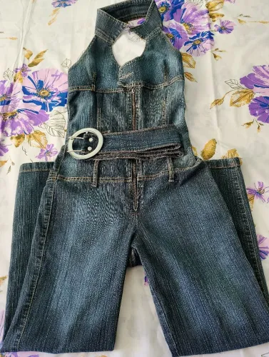 Macacão Jeans Feminino 