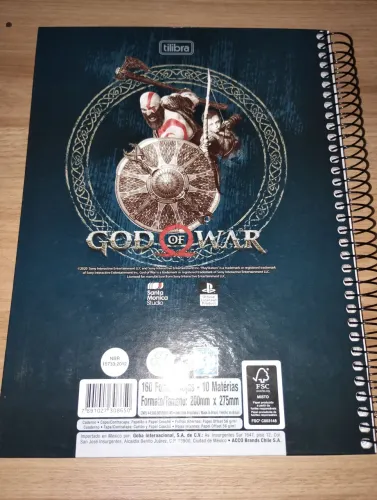 troco caderno god of war personalizado tilibra universitário novo