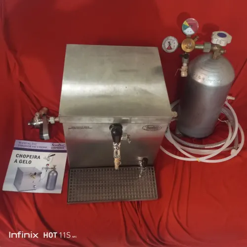 Chopeira A Gelo - 01 Torneira Em Aço Inox (kit Completo )<br>