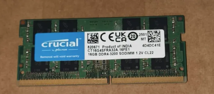 Memória Crucial 32GB (2 de 16) DDR4 3200Mhz