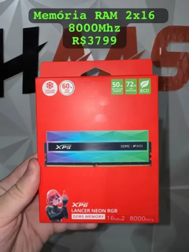 XPG Memória Ram XPG 2x16 DDR5 8000Mhz