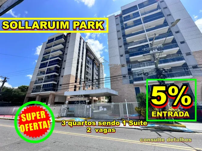 APARTAMENTO SOLLARIM PARK RESIDENCE - APARTAMENTO 3 QUARTOS, 2 VAGAS, VARANDA, 90M² EM FLO
