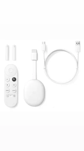Chromecast 4 Google TV 4K - Branco ( pouco usado )