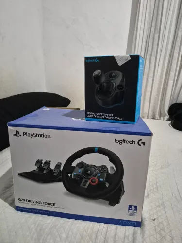 Kit Volante Logitech G29 Driving Force + Câmbio Shifter H + Caixas Originais