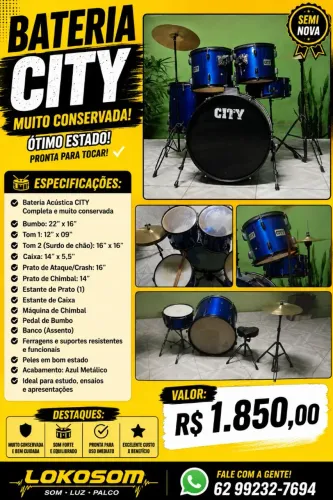 Bateria city completa