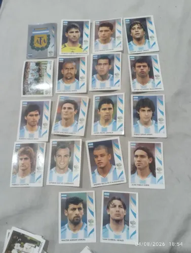 Lote figurinhas da seleção da Argentina copa do mundo de 2006