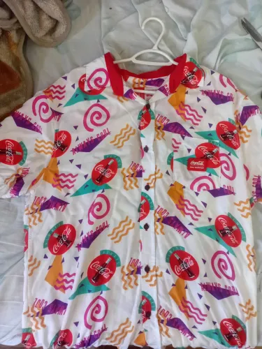 Camisa havaiana baw coca-cola