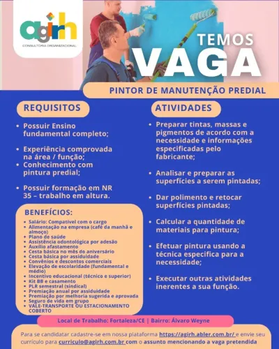 PINTOR DE MANUTENÇÃO PREDIAL